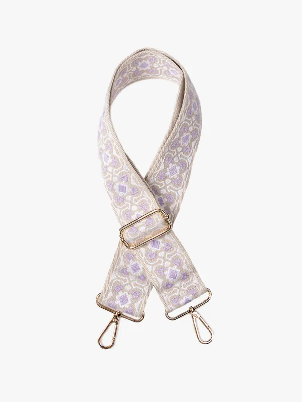Clover Guitar Strap-Purple/White