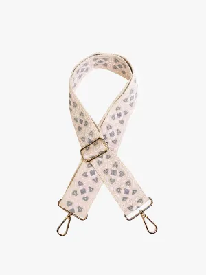 Clover Guitar Strap-Light Pink/Green