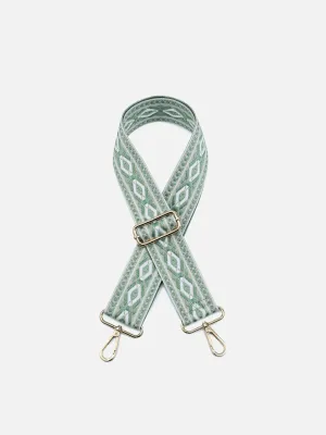 Diamond Guitar Strap-Teal/White