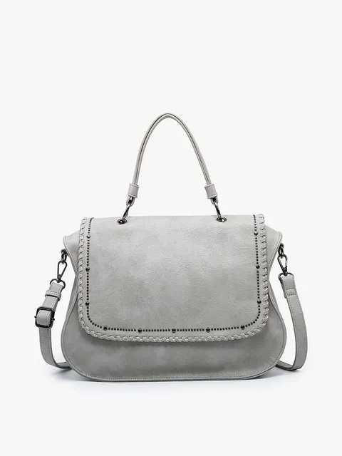 Cricket Studded Hobo-Grey