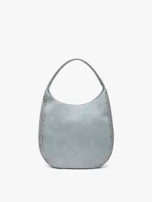 Leslie Studded Hobo-Glacial Blue
