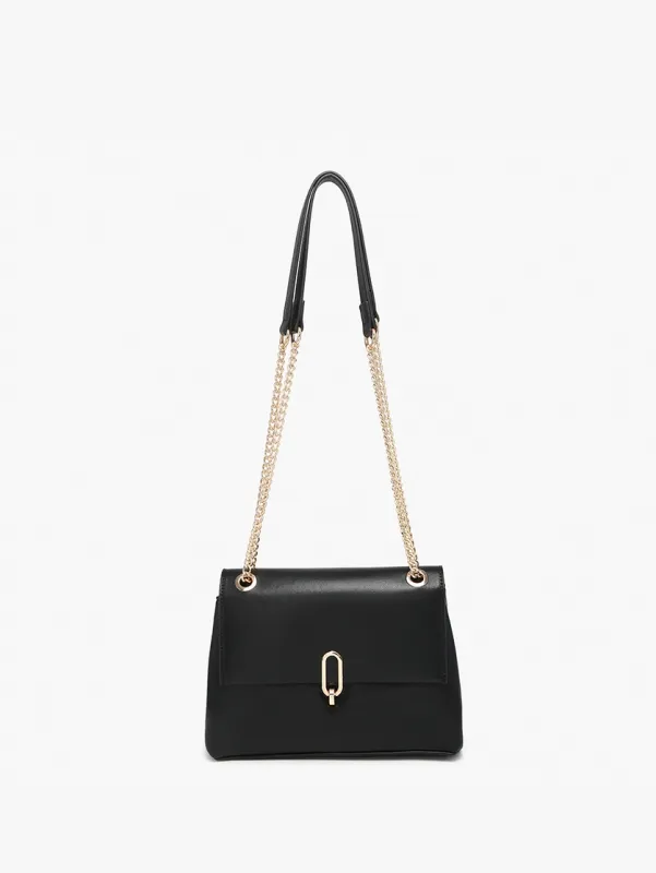 Cannes Square Crossbody w/ Gold Chain Strap