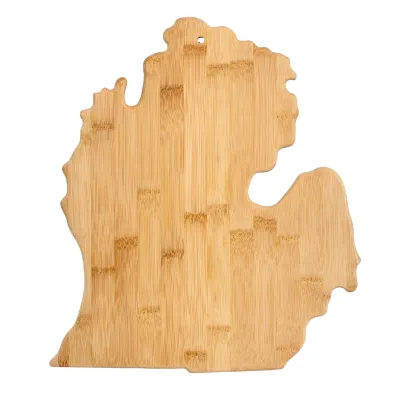 Michigan State-Shaped Bamboo Serving &amp; Cutting Board