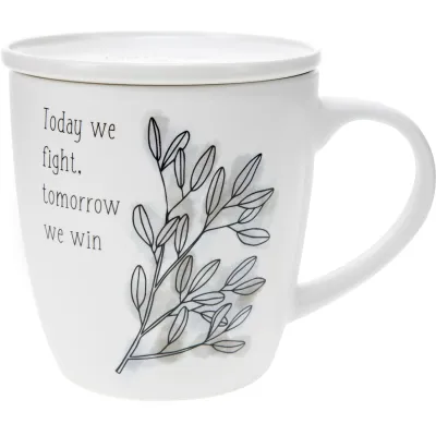 Today We Fight - 17 oz Cup with Coaster Lid