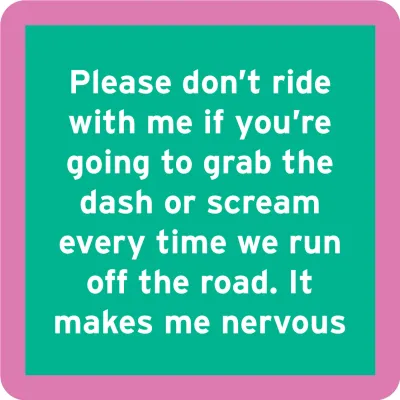 Coaster Nervous | Funny Party Gift | Home Bar Decor