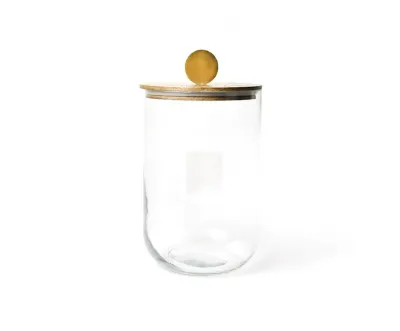 Happy Everything Mini Wooden Lid Glass Jar