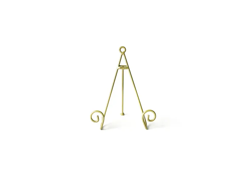 Medium Swirl Plate Stand Gold