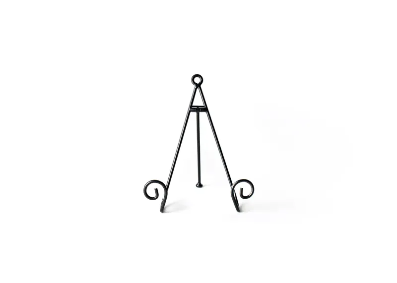 Medium Swirl Plate Stand Black