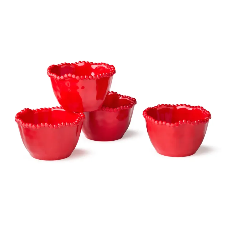 Perlette Red Dipping Bowls