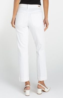 Kennedy Crop Straight w/Pearl Trim-27" inseam