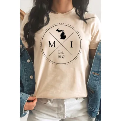 MICHIGAN STATE STAMP Graphic T-Shirt