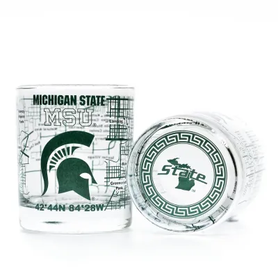 Michigan State University Whiskey Glass Set