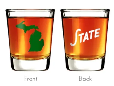 Collegiate Shot Glass Michigan State
