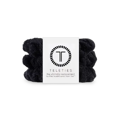 Terry Cloth Hair Scrunchie | Large | Jet Black