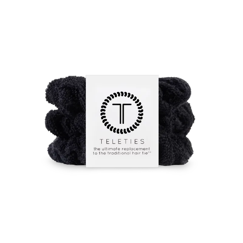 Terry Cloth Hair Scrunchie | Large | Jet Black