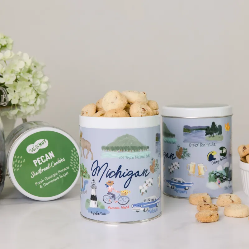 Michigan State Gift Tin - CoCo Mac Shortbread Cookies