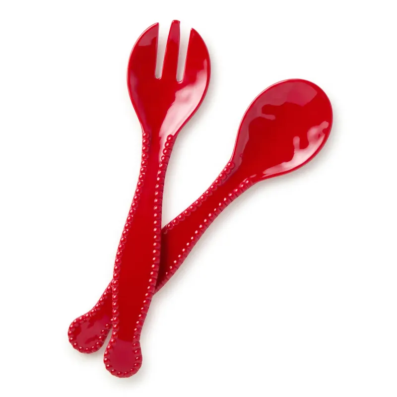 Perlette Red HW Melamine 2 pc. Salad Servers