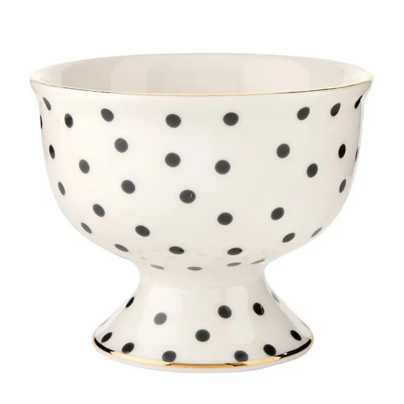 Ceramic Ice Cream Bowl - Polka Dots