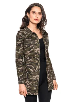 Studded Camo Utility Jacket