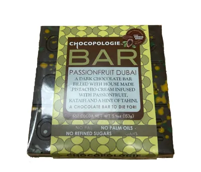 Dark Chocolate Passionfruit Dubai Bar Dark Chocolate Passionfruit Dubai Bar