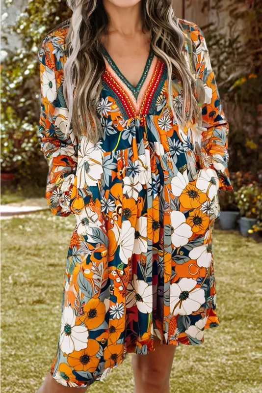 Floral Print Mini Dress