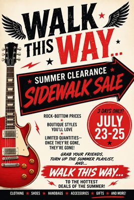 Summer Sidewalk Sale Clearance