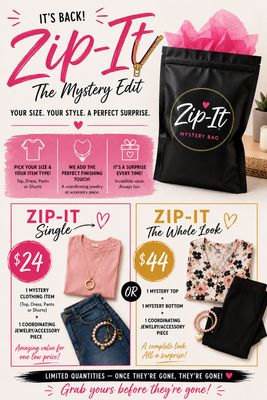 π€ ZIP IT! THE MYSTERY BAGS ARE BACK!