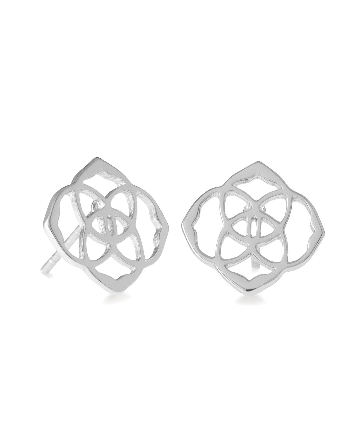 DIRA STUD EARRING, Color: SILVER METAL, Size: ONE SIZE