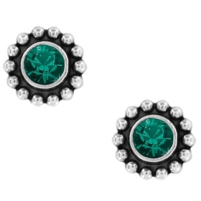Twinkle Mini Post Earrings-Emerald
