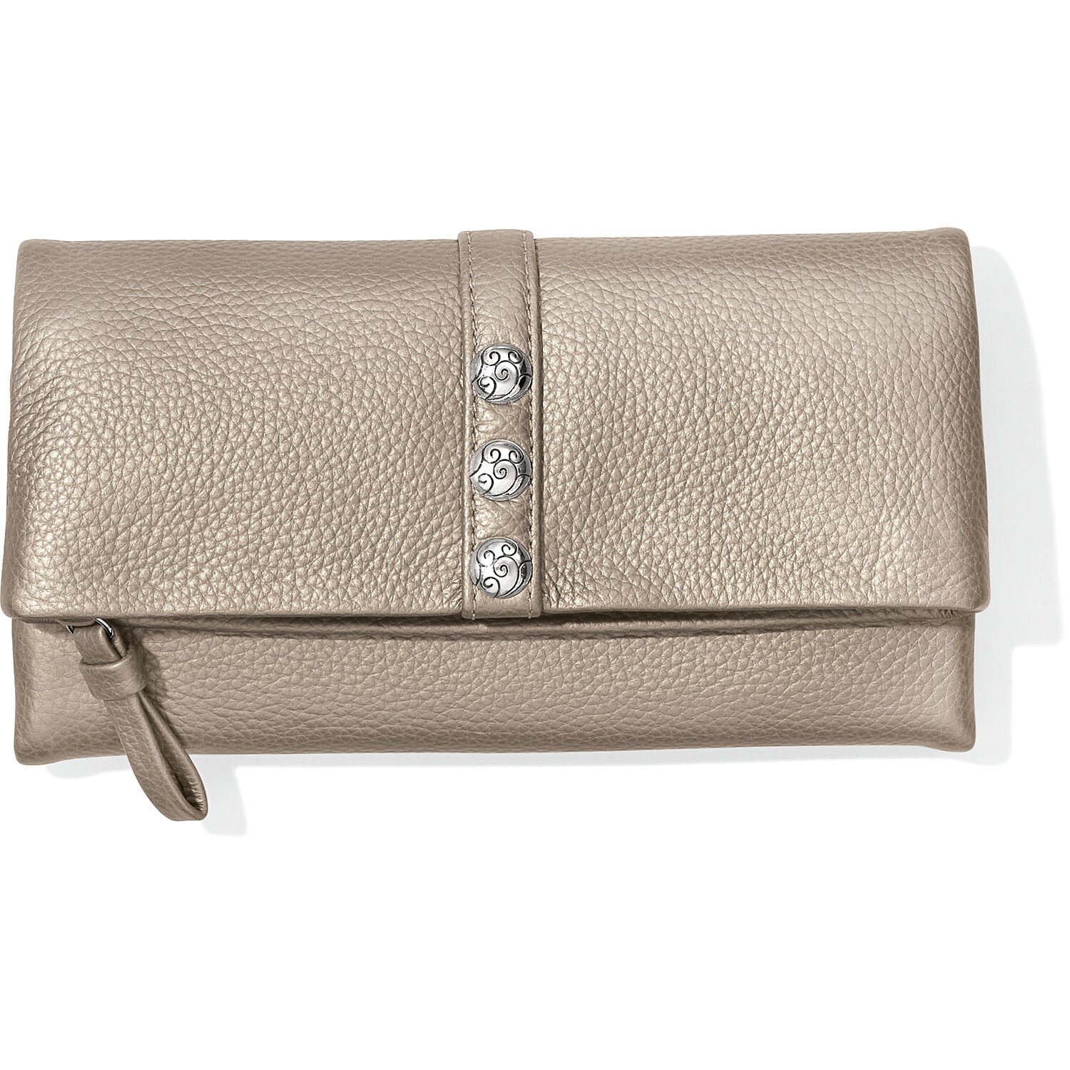 Nolita Shimmer Large Wallet-Zinc