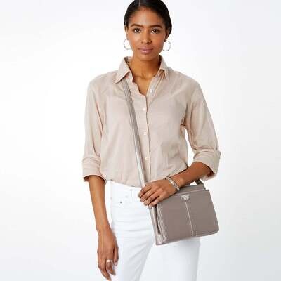 Jagger Crossbody Organizer-Zinc Pearl