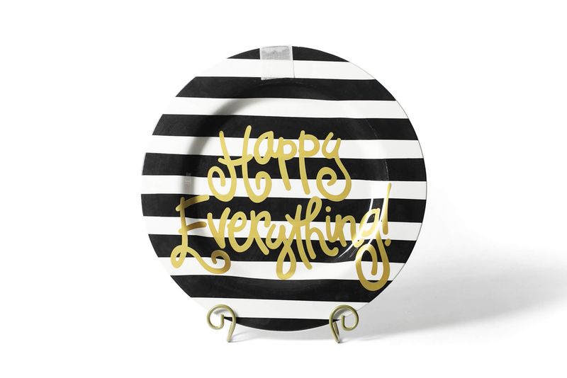 Black Stripe Happy Everything Big Platter