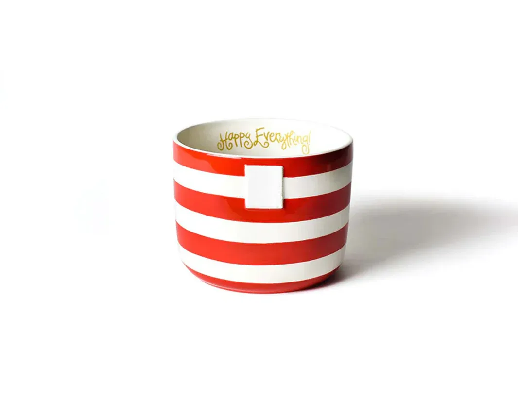 Red Stripe Happy Everything Mini Bowl