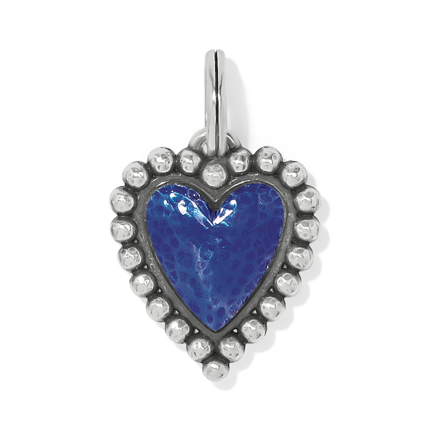 One Heart Love Charm-Blue