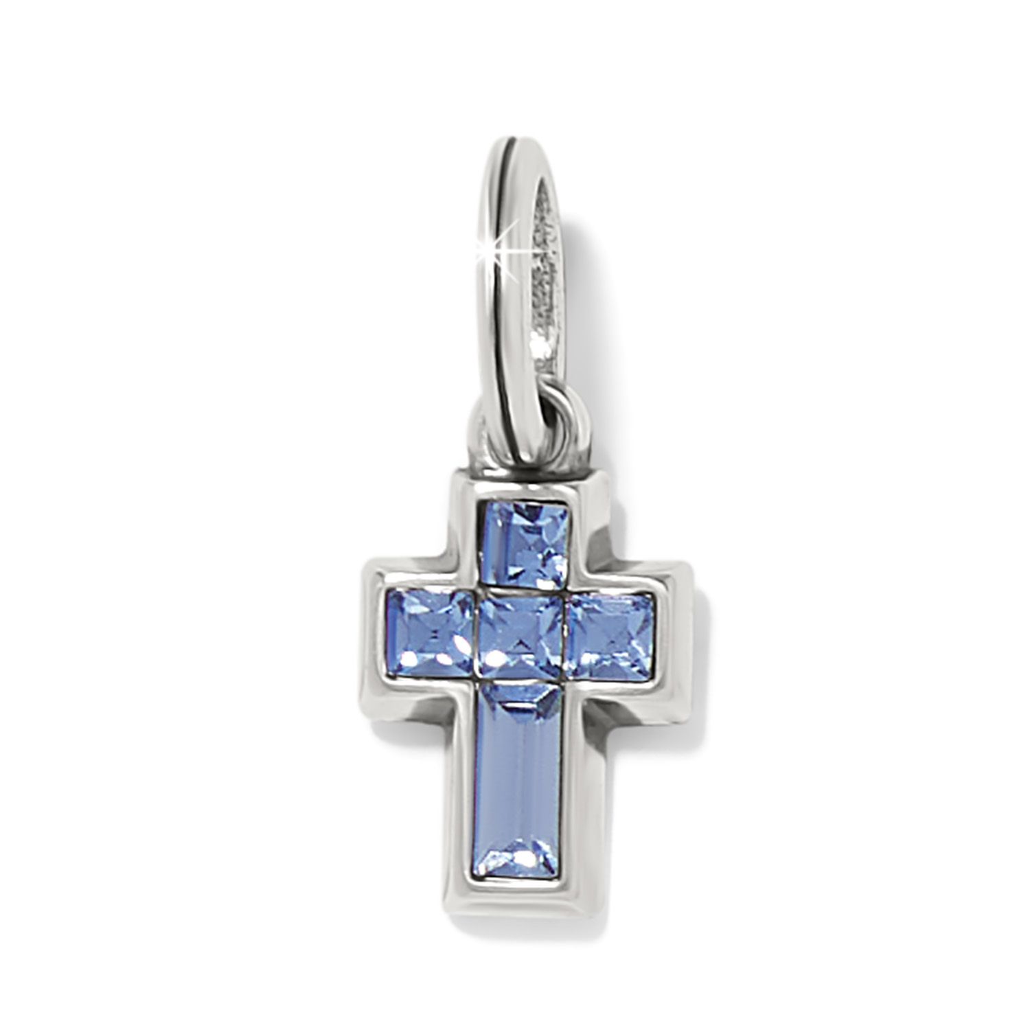 Crystal Cross Charm-Blue
