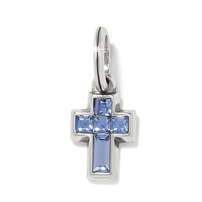 Crystal Cross Charm-Blue