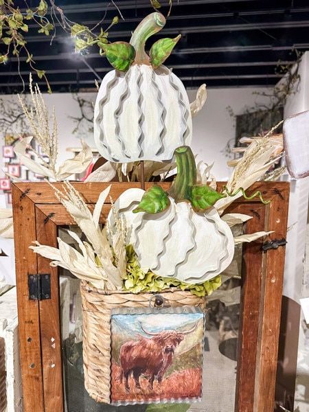Ribbon Pumpkins Sm Cream, S/2