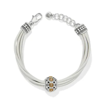 Mosaic Cerrillos Leather Bracelet-White