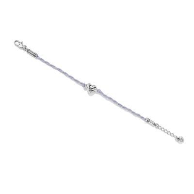 Interlok Single Knot Leather Bracelet-Lavender