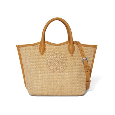 Biancca Medium Straw Tote-Blonde