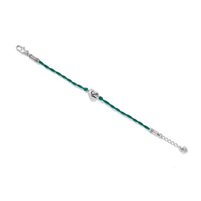 Interlok Single Knot Leather Bracelet-Green