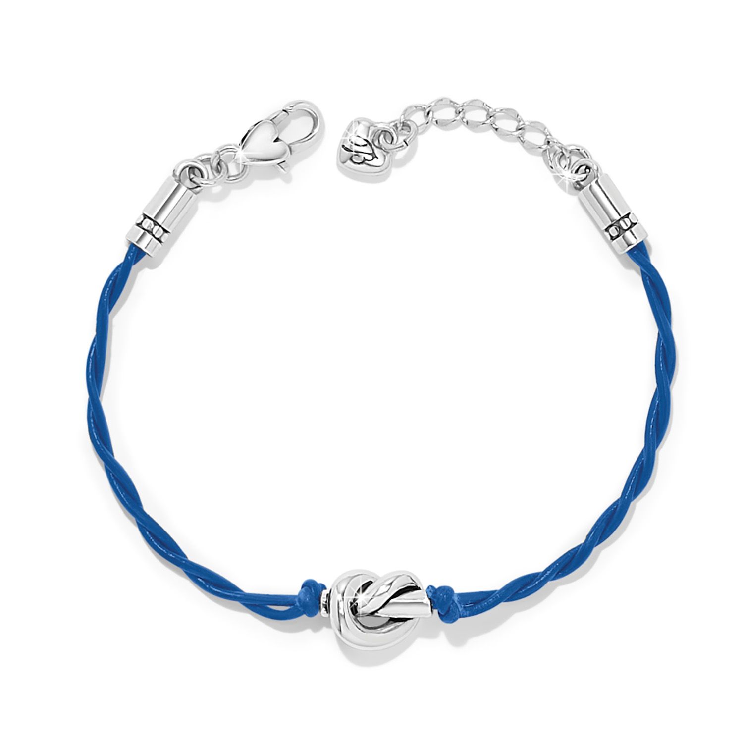 Interlok Single Knot Leather Bracelet-Navy