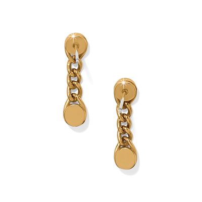 Trust Life Post Drop Earrings-Gold
