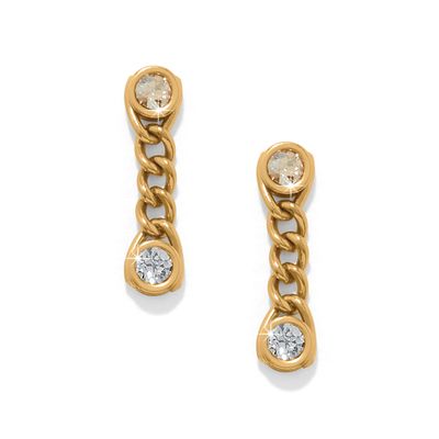 Trust Life Post Drop Earrings-Gold