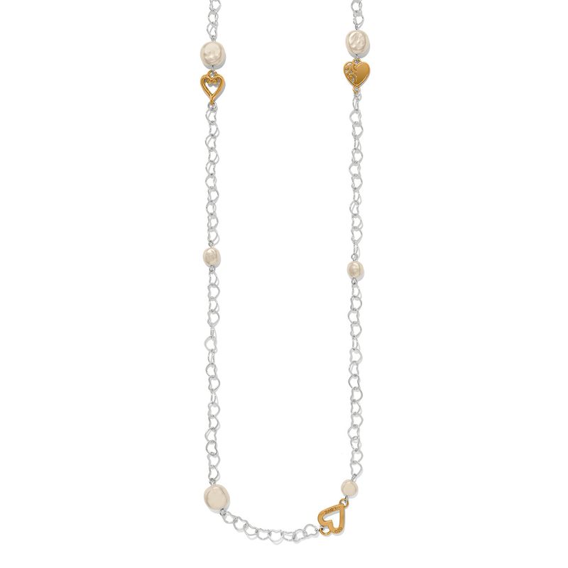 One Heart Pearl Long Necklace