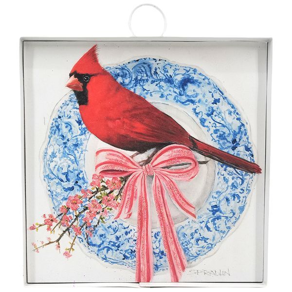 Mini Gallery Blue Plate Cardinal
