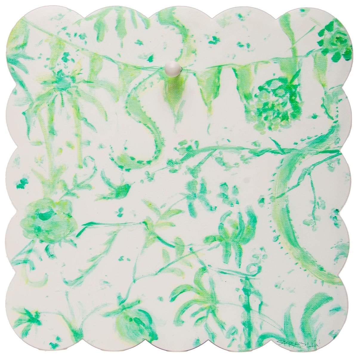 Gallery Scallop Green Chinoiserie Display Board