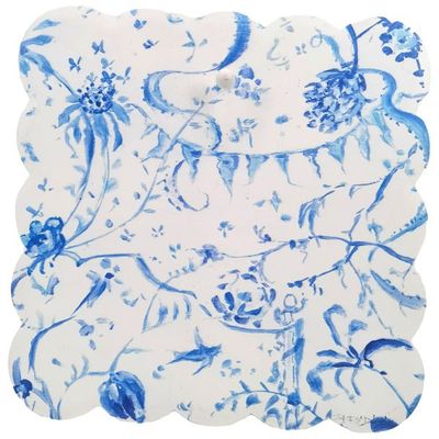 Gallery Scallop Blue Chinoiserie Display Board