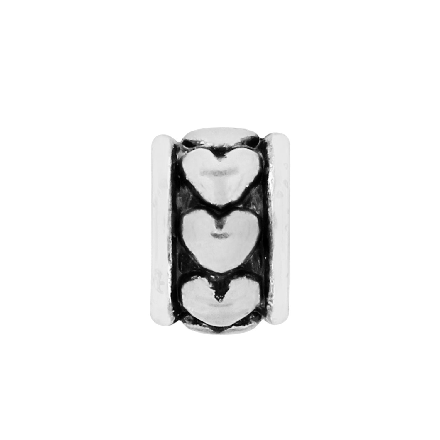 ABC'S Hearts Spacer-Silver