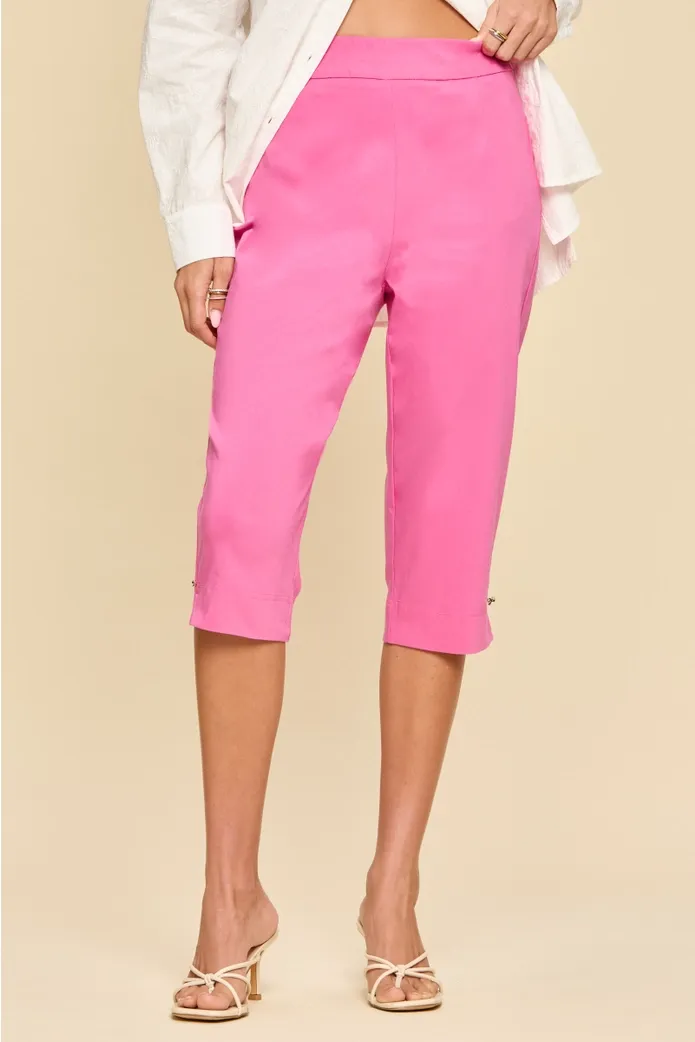 Everyday Only Pair Capri Pants, Color: HOT PINK, Size: MEDIUM